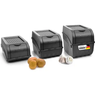 Novaliv Aufbewahrungsbox Set 3,5L + 5L + 9L 3-tlg. anthrazit grau