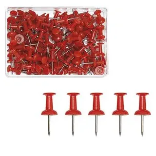 Wedo Stecknadeln Metall rot, 100 Stück