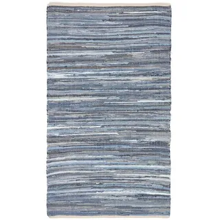 Homescapes Flickenteppich aus Recycling-Denim 120/180 cm , Textil , Gestreift , Rechteckig , 120x180 cm , Teppiche und Böden, Teppiche