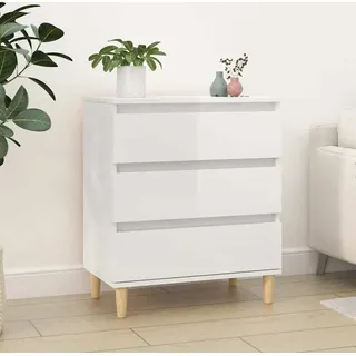 vidaXL Sideboard Hochglanz-Weiß 60x35x70 cm Holzwerkstoff - Weiß