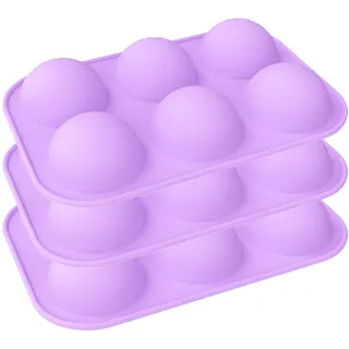 reakoo Silikonform Kugel 3 Stück, 6 Mulden Schokolade Kugelform Backform Silikonform Rund für die Herstellung von Kuchen, Gelee, Dome-Mousse