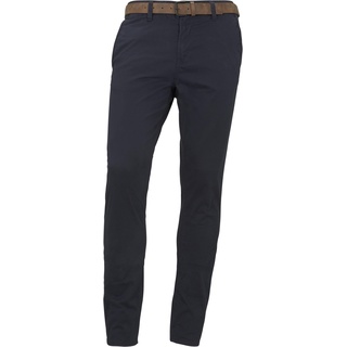 Tom Tailor Denim Chinohose, (mit Gürtel, leicht vorgewaschen, blau