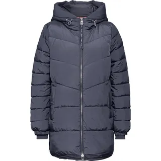 STREET ONE Damen A201971 Lange Steppjacke, Gravity Blue, 38