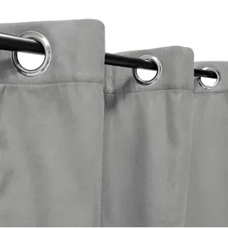 Atout Ciel Thermovorhang, Velourslederimitat, gefüttert, 140 x 180 cm, aufhängfertig, Grau
