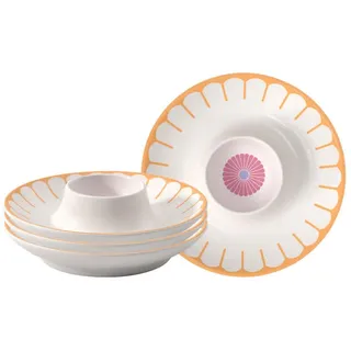 Villeroy & Boch Eierbecher Fleur Couleur Gelb/Weiß 4er Set