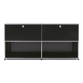 USM Sideboard schwarz, Designer Prof. Fritz Haller, 74x153x38 cm