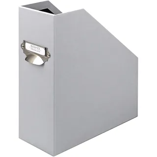 Rössler SOHO Stehsammler A4 | Stehsammler Pappe aus stabilem Karton | Büro Organizer | Schreibtisch Organizer | Zeitschriftenhalter | 315 x 260 x 115 mm | 1 Stück | Farbe: Grau | Stone