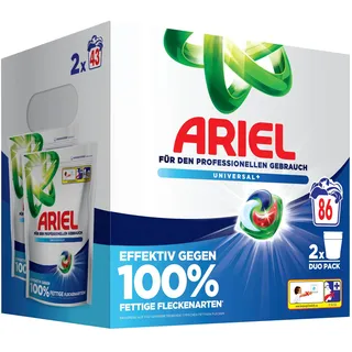 Ariel Professional All-in-1-Pods Waschkapseln Universal+, bekämpft alle Arten von Fettflecken, für den professionellen Gebrauch