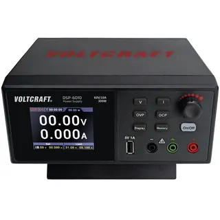 VOLTCRAFT DSP-6010 Labornetzgerät, einstellbar 0 - 60 V 0 - 10 A 300 W USB 2.0 Buchse A fernsteuerbar Anzahl Ausgänge 1