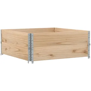 vidaXL Paletten-Aufsatzrahmen 2 Stk. 100x100 cm Massivholz Kiefer - Braun