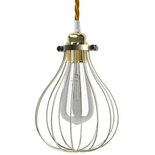 Creative Cables Textile Drop 1.2 M Hängelampe Mit Glühbirne - Brass - One Size