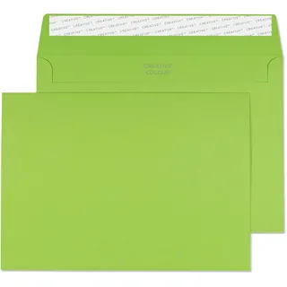 Blake Creative Colour 45307 Farbige Briefumschläge Haftklebung Limetten Grün C5 162 x 229 mm 120 g/m2 | 25 Stück