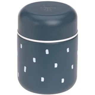 Lässig Baby Kinder Thermo Warmhaltebox Brei Snacks auslaufsicher Edelstahl 350 ml/Food Jar Happy Prints midnight blue
