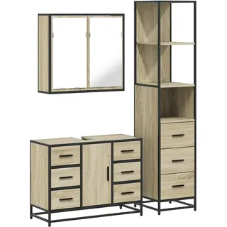 VidaXL 3301141, Eiche, Metall, Holz, 60 kg, 800 mm, 330 mm, 600 mm - Braun
