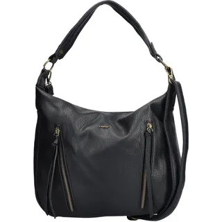Handtasche RIEKER, Damen, Gr. B/H/T: 25cm x 29cm x 11cm, schwarz, Lederimitat, unifarben, Taschen Handtasche, Schultertasche, Damen Umhängetasche mit abnehmbarem Umhängeriemen