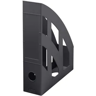 Herlitz 50033980 Stehsammler classic, A4-C4, recycelter Kunststoff mit Blauer Engel-Zertifikat, anthrazit, 4 Stück