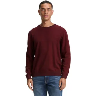 Tom Tailor Herren, Rundhals, Pullover STRUCTURED CREWNECK KNIT regular fit 1047570-38771 Lila rot blau L