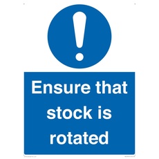 Schild "Ensure That Stock Is Rotated", 300 x 400 mm, A3P