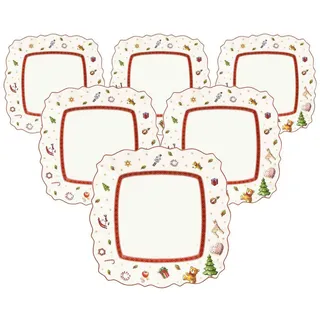 Villeroy & Boch »Frühstücksteller Toy's Delight 22 x 22 cm 6er Set bunt«, bunt,