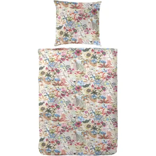 Primera Bettwäsche "Primera Perkal-Bettwäsche Ernesta", rot, B/L: 135cm x 200cm, 1 Stk., 1 Stk., Perkal, B/L: 80cm x 80cm, 2 Stk., Perkal, Obermaterial: 100% Baumwolle, Bettwäsche, Bettwäsche, mit einem verspielten Blumendesign