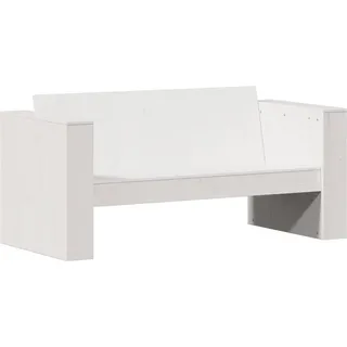 vidaXL Gartensofa 2-Sitzer Loungesofa Weiß