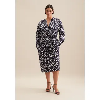 seidensticker Sommerkleid "Schwarze Rose" 1/1 Kragen Punkte, dunkelblau