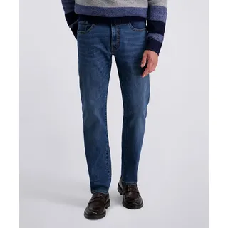 5-Pocket-Jeans PIERRE CARDIN "PC-Lyon", Herren, Gr. 33, Länge 34, blau (ocean blau used), Denim/Jeans, Obermaterial: 84% Baumwolle, 14% Polyester, 2% Elasthan, Jeans 5-Pocket-Jeans, aus Baumwolldenim-Mix mit Stretch