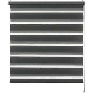 Schöner Wohnen Doppelrollo Tilda 100 x 150 cm grau/transparent