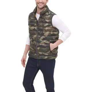 Tommy Hilfiger Herren Lightweight Packable Puffer Vest Daunenweste, Camouflage, L