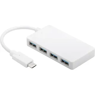 goobay 4-fach USB-C Multiport (USB-C, 4 Port USB 3.0 Hub