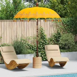 vidaXL Balinesischer Sonnenschirm Gelb 185 x 185 x 260 cm - Gelb