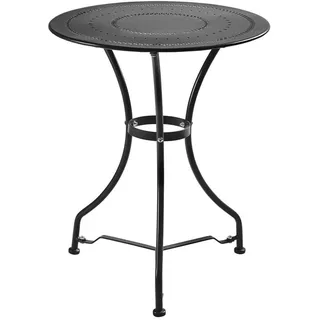 Butlers Gartentisch Century , Schwarz , Metall , 58x71x58 cm , Gartenmöbel, Gartentische