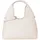 Shopping Bag Synthetik Beige/Weiß