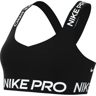 Nike Damen Training Top BH, Black/Black/White, XS