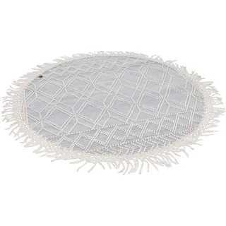 Tom Tailor HOME »Colored Macrame« rund 10 mm Höhe Handweb Teppich, reine Wolle, handgewebt, mit Fransen, Scandi Design,