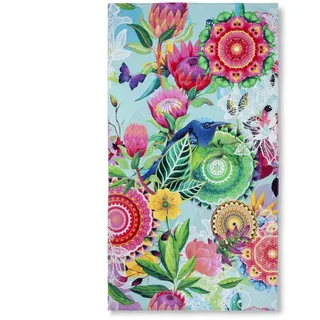 Strandtuch , Multicolor , Textil , Blume , 100x180 cm , saugfähig, angenehm weich, hochwertige Qualität , Heimtextilien, Badtextilien, Strandtücher