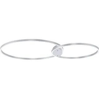 LED-Deckenleuchte - Aluminium - 2-flammig - 125 x 80 cm - Smart-Home-fähig - Silber