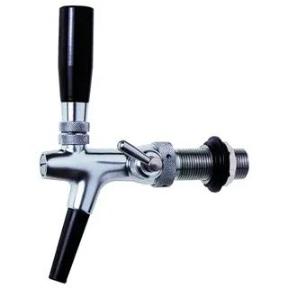 ich-zapfe Zapfhahn, Kompensatorhahn, Bierzapfhahn, Schankhahn - verchromt, Length:35 mm