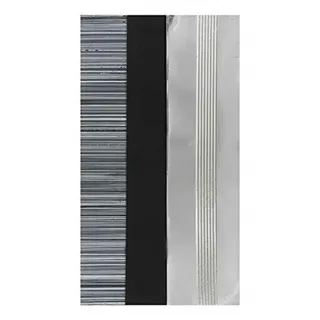 Pracht Creatives Hobby Wachsplatten Mix schwarz/silber 3 halbe Wachsstreifen ca. 200 x 50 x 0,5 mm