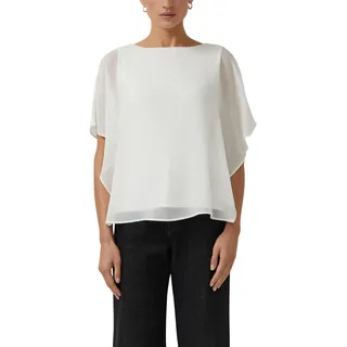 s.Oliver Chiffon-Shirt im Relaxed Fit mit Jersey-Top