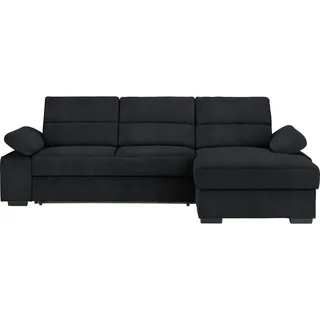 Cantus Ecksofa , Anthrazit , Textil , Uni , Ottomane rechts, L-Form , 258x166 cm , seitenverkehrt erhältlich , Wohnzimmer, Sofas & Couches, Wohnlandschaften, Ecksofas
