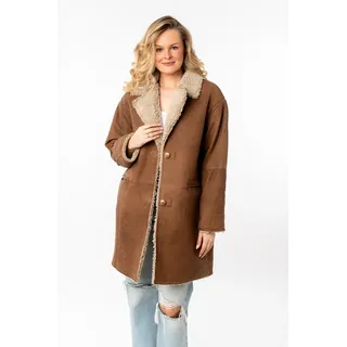 Mauritius Ledermantel »MWXofia OS« mit Reverskragen, Oversized Fit