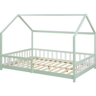 [en.casa] Hausbett Hesel 140 x 200 cm Kiefer mintgrün