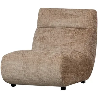 Woood Sessel Observe aus Chenille-Stoff, modern Retro Chic Design, braun, bequem gepolstert