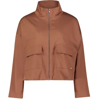 Outdoorjacke BETTY & CO "Casual-Jacke mit Taschen", Damen, Gr. 42, braun (classic nougat), Obermaterial: 61% Baumwolle CO. 34% Polyester PES. 5% Elasthan EL., Jacken Outdoorjacke