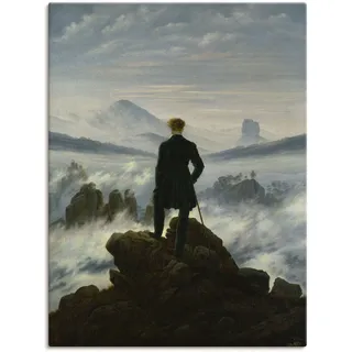 Artland Wandbild »Der Wanderer über dem Nebelmeer. Um 1818«, Mann, (1 St.), als Leinwandbild, Poster in verschied. Größen Artland blau