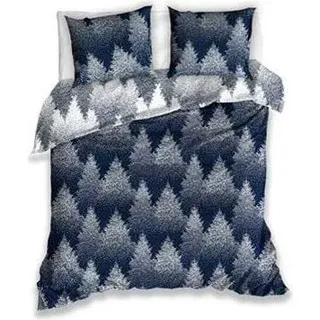 Weihnachten Bettbezug Weihnachtsbäume 200 x 220 cm - Bunt