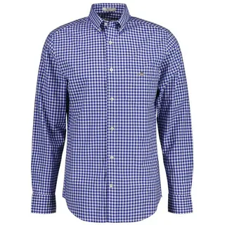GANT Reg Gingham Langarmhemd College Blue 3XL