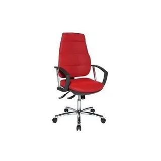 Bürostuhl Unni SY Deluxe Stoff rot, Gestell chrom