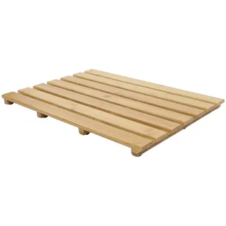 Spetebo Bambus Badematte 53 x 35 cm | Rutschfest, Massivholz, FCS Holz, Für Dusche Bad Sauna Spa Pool